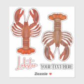 Schattigee rode kreeften Custom Ocean Nautical Sticker (Vel)