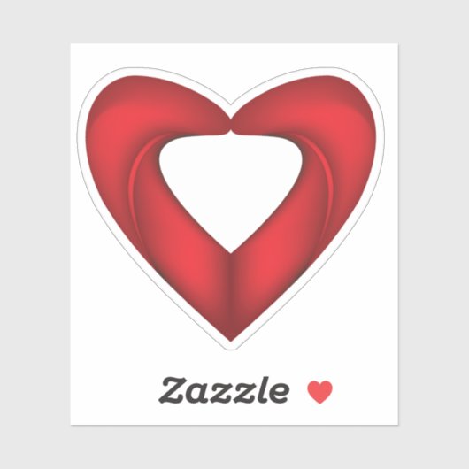 Schattigee rode liefde sticker (Vel)