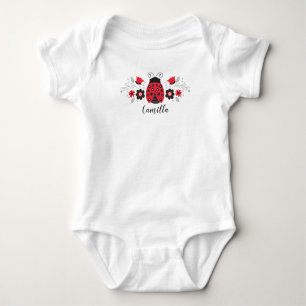 Schattigee rode lieveheersbeestje pasgeboren baby  romper
