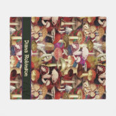 Schattigee rode paddenstoel schimmel tuin fleece deken (Voorkant (Horizontaal))