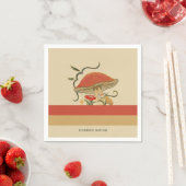 Schattigee  rode paddenstoelen servet (Insitu)