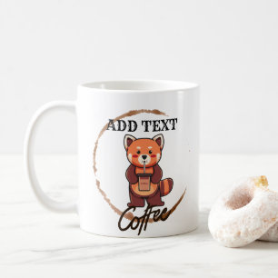 Schattigee rode panda dieren koffie Thee custom Sh Koffiemok