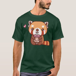 Schattigee rode panda houdt van Drink bubbelthee 1 T-shirt