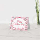 Schattigee rode & roze harten - Happy Galentine's  Kaart (Voorkant)