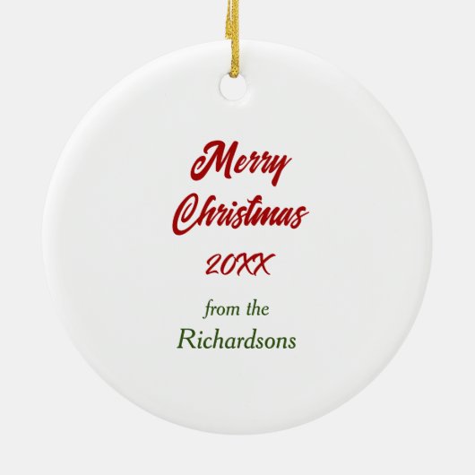 Schattigee rode teckel hond verpakt in kerstverlic keramisch ornament (Achterkant)