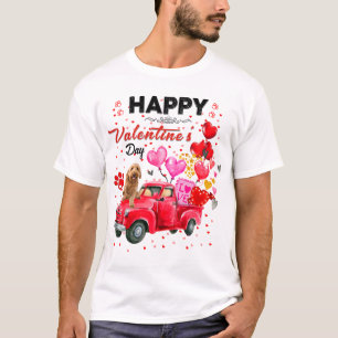 Schattigee rode vrachtwagen Goldendoodle Valentijn T-shirt