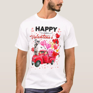 Schattigee Rode Vrachtwagen Grote Deen Valentijnsd T-shirt