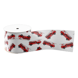 Schattigee Rode Vuurtruck Kids Verjaardag Grosgrain Lint