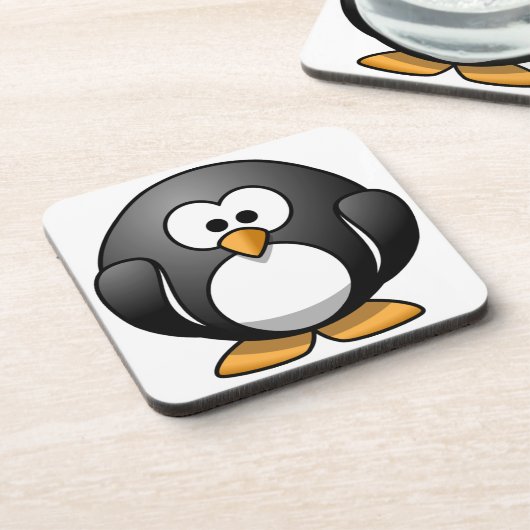 Schattigee Ronde Pinguïn Design Drankjes Onderzetter (Linkerzijde)