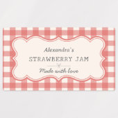 Schattigee  Rood Blauw Groene Gingham Jar Labels (Design 1)