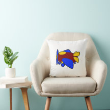 Schattigee Rood Geel Blauw Vliegtuig Cartoon voor