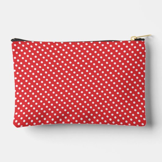 Schattigee Rood & Witte Polkadots Monogrammed Etui (Achterkant)