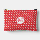Schattigee Rood & Witte Polkadots Monogrammed Etui (Voorkant)