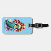 Schattigee roodharige zeemeermin Thunder_Cove Bagagelabel (Voorkant horizontaal)