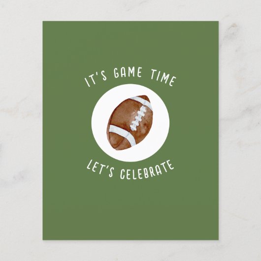 Schattigee Rookie Football Budget Verjaardagsuitno (Achterkant)