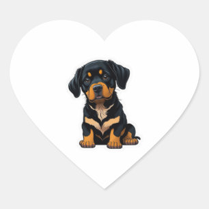 Schattigee Rottweiler - Cadeaus voor Rottweiler Ho Hart Sticker