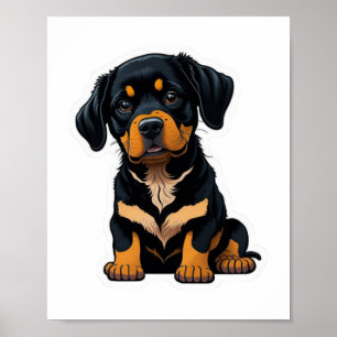 Schattigee Rottweiler - Cadeaus voor Rottweiler Ho Poster