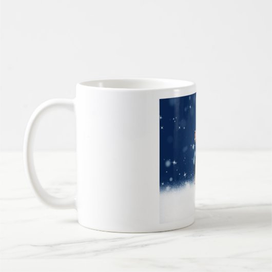 Schattigee Rottweiler Dog Christmas Santa Hat Snee Koffiemok (Links)