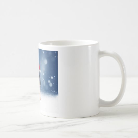 Schattigee Rottweiler Dog Christmas Santa Hat Snee Koffiemok (Rechts)