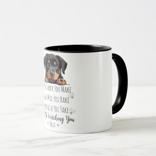 Schattigee Rottweiler Dog Funny Custom Mok (Voorkant rechts)