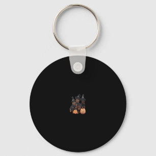 Schattigee Rottweiler Dogs Happy Halloween Pumpkin Sleutelhanger