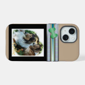 Schattigee Rough Collies Dog Art iPhone 15 Hoesje (Achterkant horizontaal)