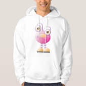 Schattigee roze alien met grote ogen hoodie (Voorkant)