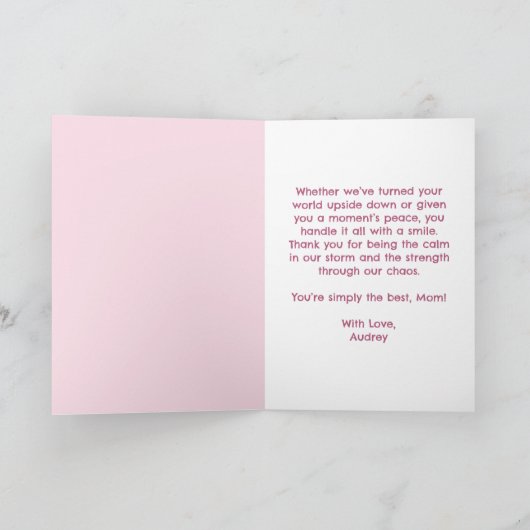 Schattigee Roze Armadillo Moederschap Meme Moederd Kaart (Binnen)