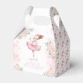 Schattigee roze ballerina verjaardagdank u gunst d bedankdoosjes (Achterkant)