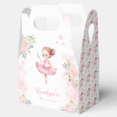 Schattigee roze ballerina verjaardagdank u gunst d bedankdoosjes (Geopend)