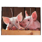 Schattigee roze biggen dierenfoto groot cadeauzakje (Achterkant)