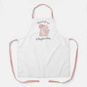 Schattigee Roze Bloemen Taart Mixer Schort (Voorkant)