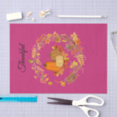 Schattigee Roze Bloemen TankfulTissue Papier (Craft)