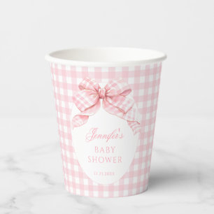 Schattigee Roze Bow Coquette Sweet Baby Meisje Dou Papieren Bekers