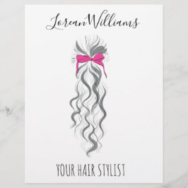Schattigee Roze Bow Grijs en Witte Braider Hair St Flyer