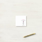 Schattigee Roze Bow Grijs en Witte Braider Hair St Post-it® Notes (Op bureau)
