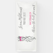 Schattigee Roze Bow Grijs en Witte Braider Hair St Spandoek (Verticaal)