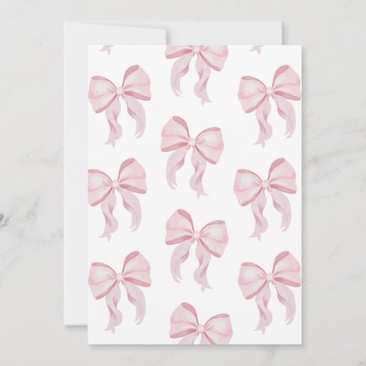 Schattigee Roze Bow Little Miss Onederful 1e verja Kaart (Achterkant)