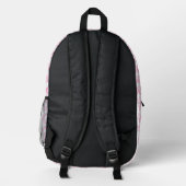 Schattigee Roze Bow Pattern Rugzak met Wit Lint (Achterkant)