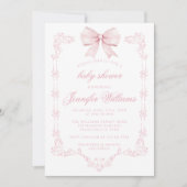 Schattigee Roze Bow Preppy Coquette Baby Meisje Do Kaart (Voorkant)