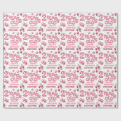 Schattigee Roze Briefballon 2e verjaardag Cadeaupapier (Vlak)