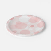 Schattigee roze bubbels papieren bordje (Gekanteld)