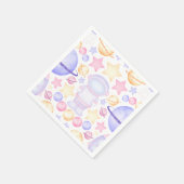 Schattigee Roze Buitenruimte Meisjes Astronaut Servet (Hoek)