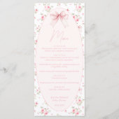 Schattigee Roze Coquette Bow Bloemen Baby Meisje D Menu (Voorkant)