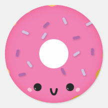Schattigee Roze Donut Sticker