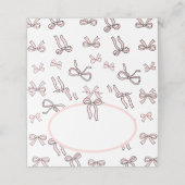 Schattigee Roze Doodle Bow Blank Food of (Buitenkant ongevouwen)