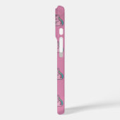 Schattigee Roze Eenhoorn IPhone 16 Hoesje (Achterkant / Links)