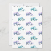 Schattigee roze en blauwe olifant onthullen kaart (Achterkant)