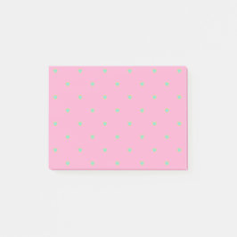 Schattigee roze en groene harten Patroon Notities Post-it® Notes