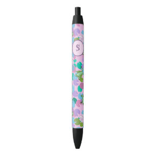 Schattigee Roze en Groene Kikkers Custom Monogram Zwarte Inkt Pen